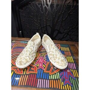 Taos Dandy Canvas Loafers Womens 10 Slip On Comfort Shoes DND13455 Gray Used